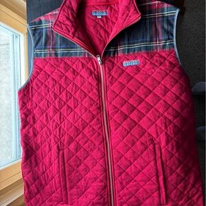 Tartan Cross Rip Quilted Vest in Black Stewart by Castaway Clothing